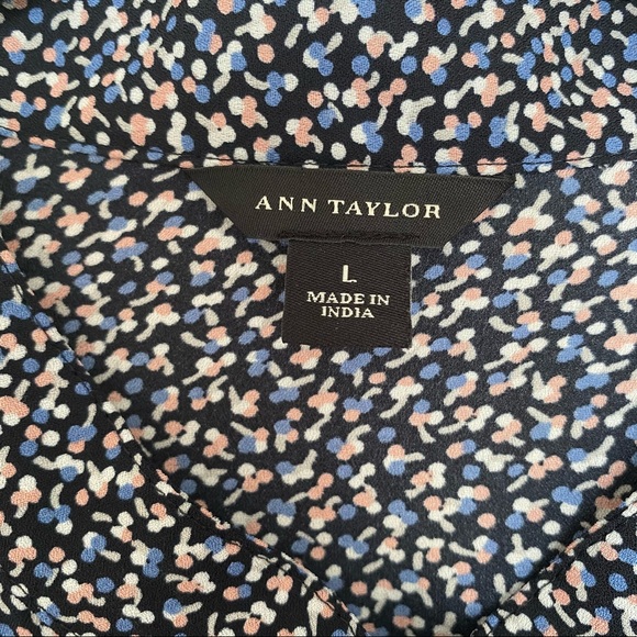 Ann Taylor - Ditsy Print Shirt Dress - Size Large - Picture 4 of 6